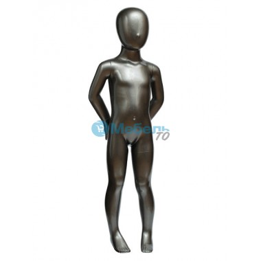 Манекен детский FBTDPM-1 - без лица серый глянец